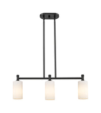 Crown Point 31-Inch 3-Light Stem-Hung Island Light Cylinder Shade 9.875-Inch High