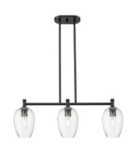 Preston Flute 33-Inch 3-Light Stem-Hung Island Light