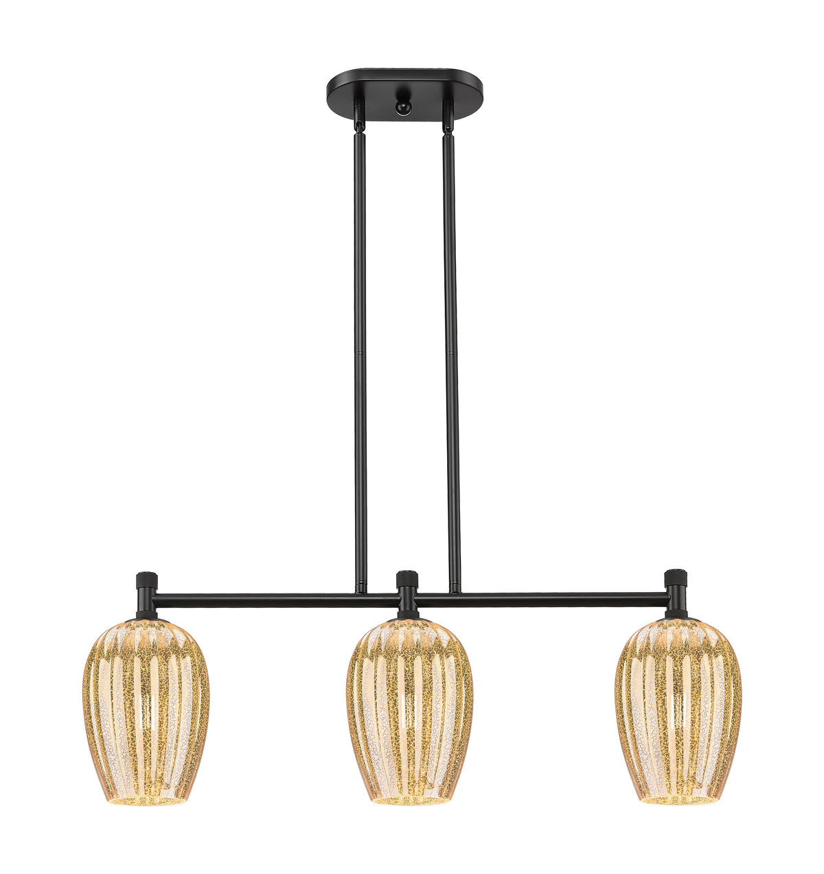 Preston Flute 33-Inch 3-Light Stem-Hung Island Light