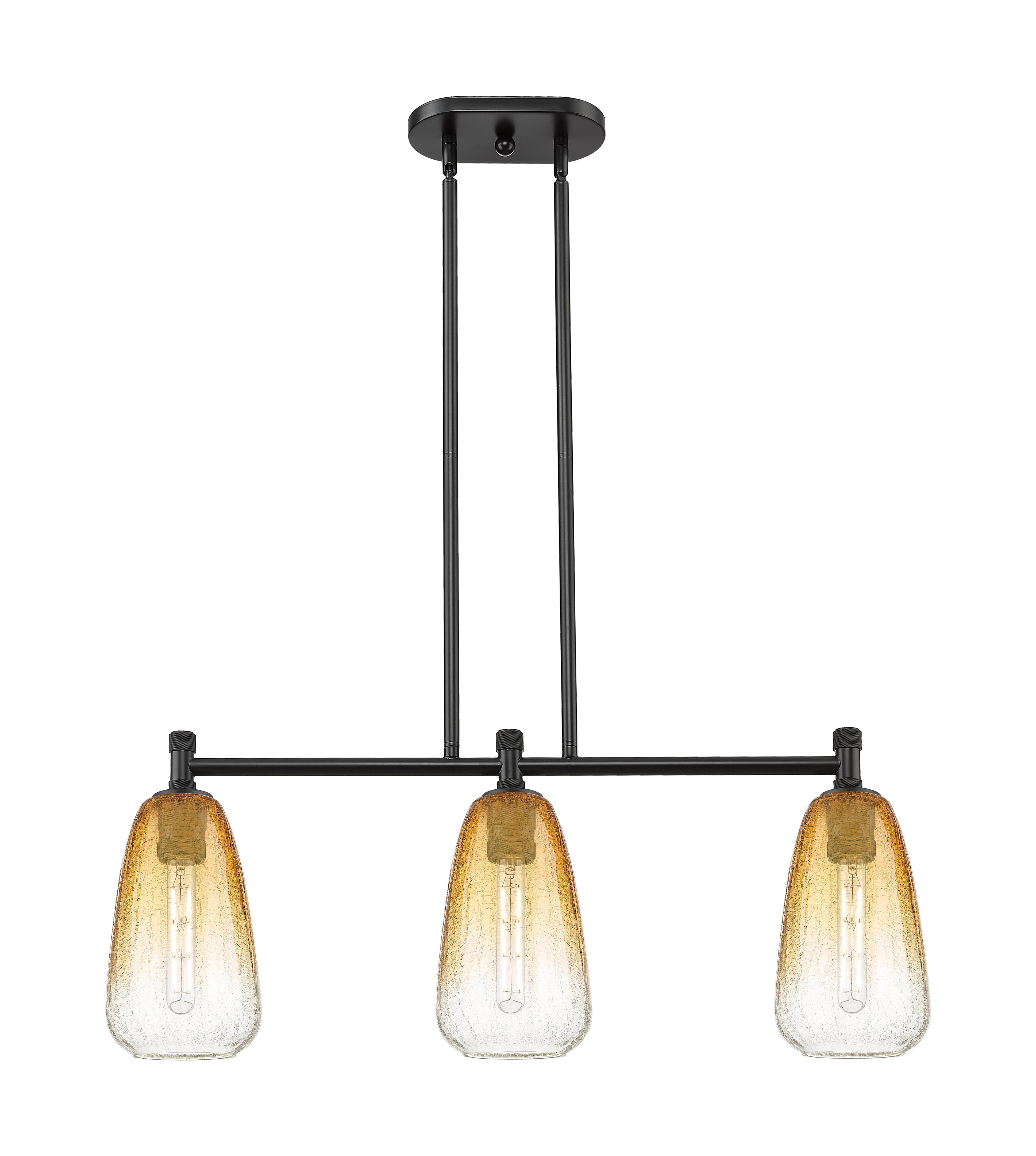 Downtown Urban Island Light Cast Brass Finish