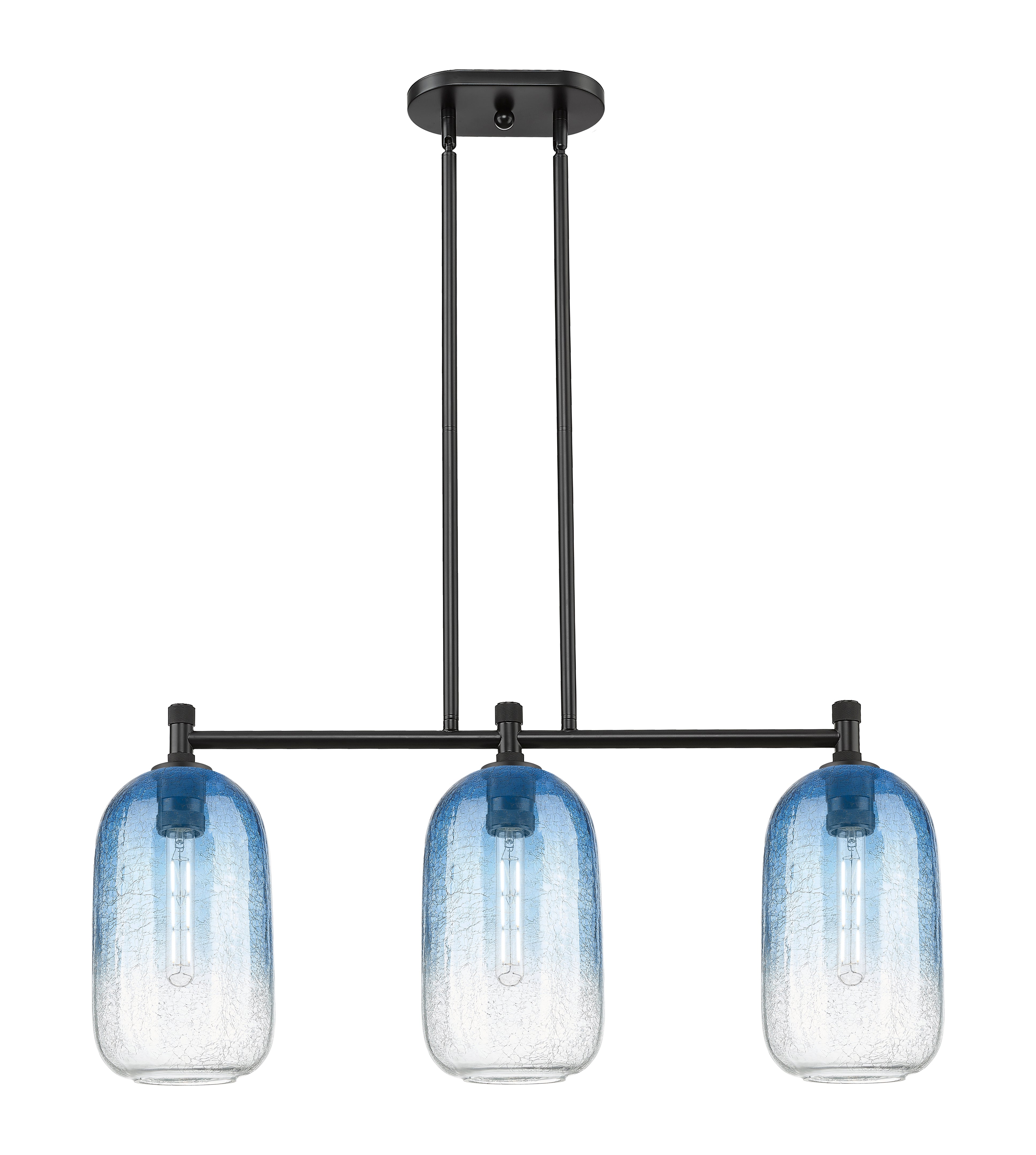 Downtown Urban Island Light Brass Glass