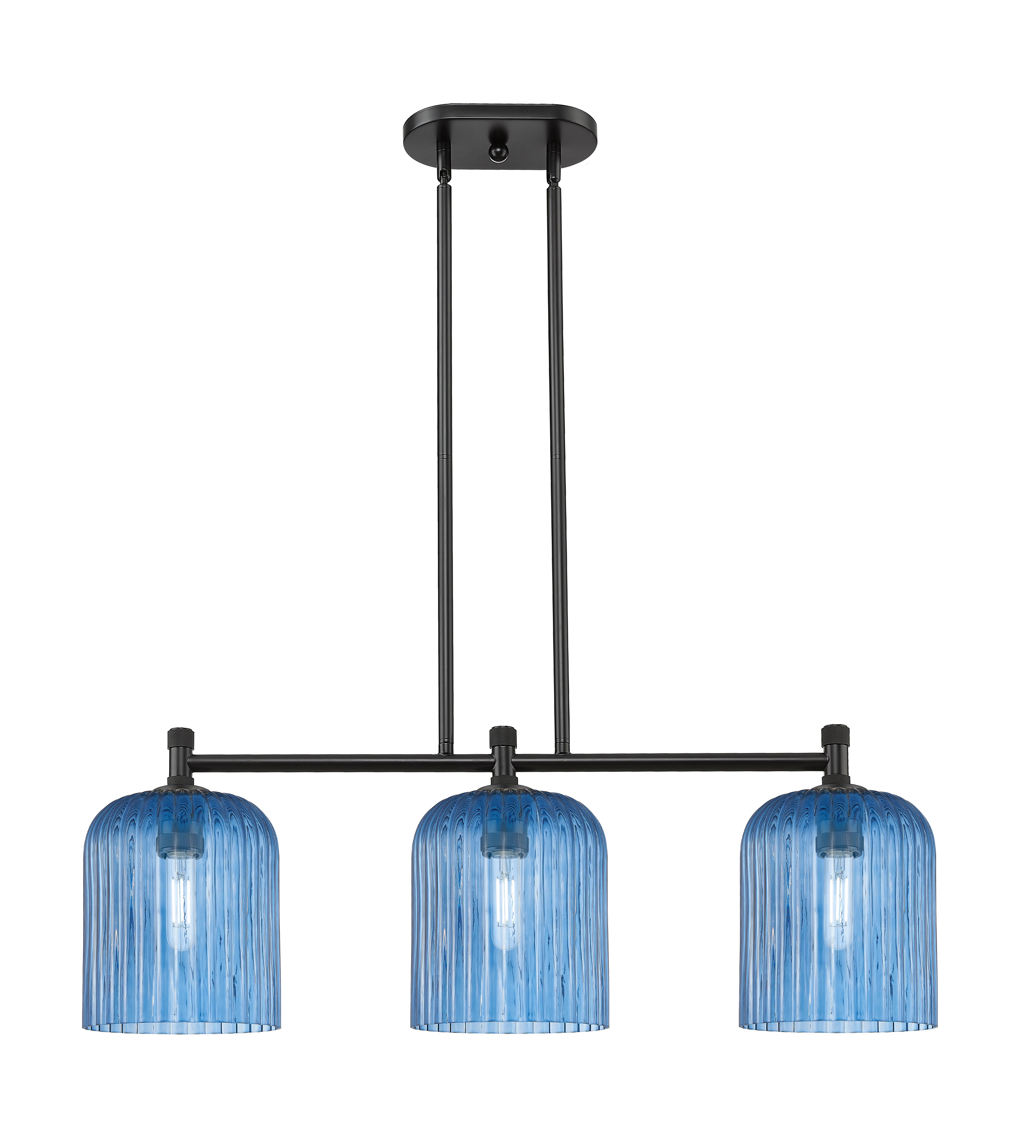 Downtown Urban Island Light Brass Steel Glass