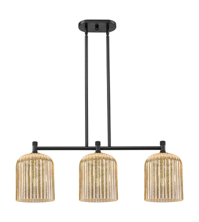 Downtown Urban Island Light Brass Steel Glass