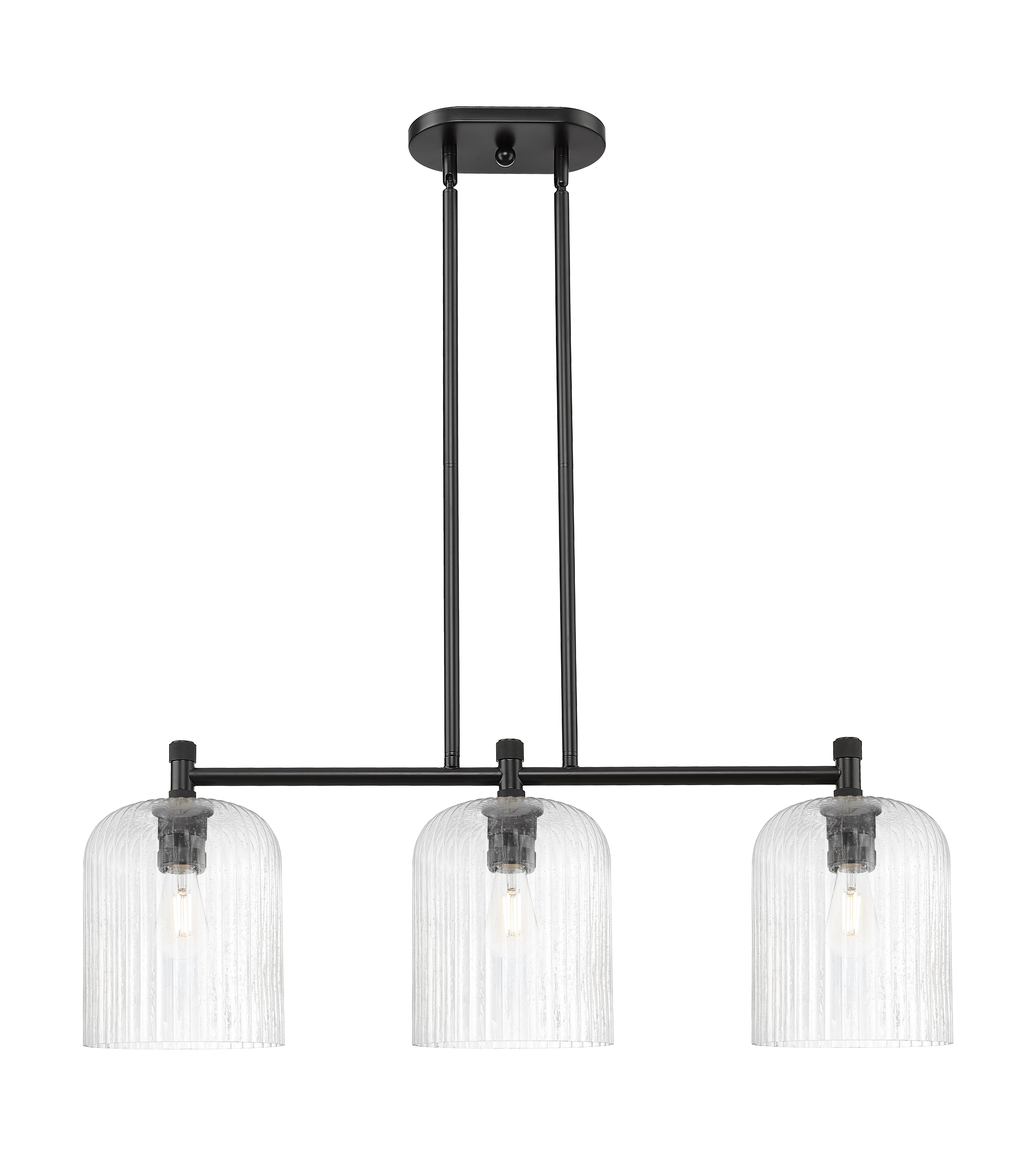 Downtown Urban Island Light Brass Steel Glass