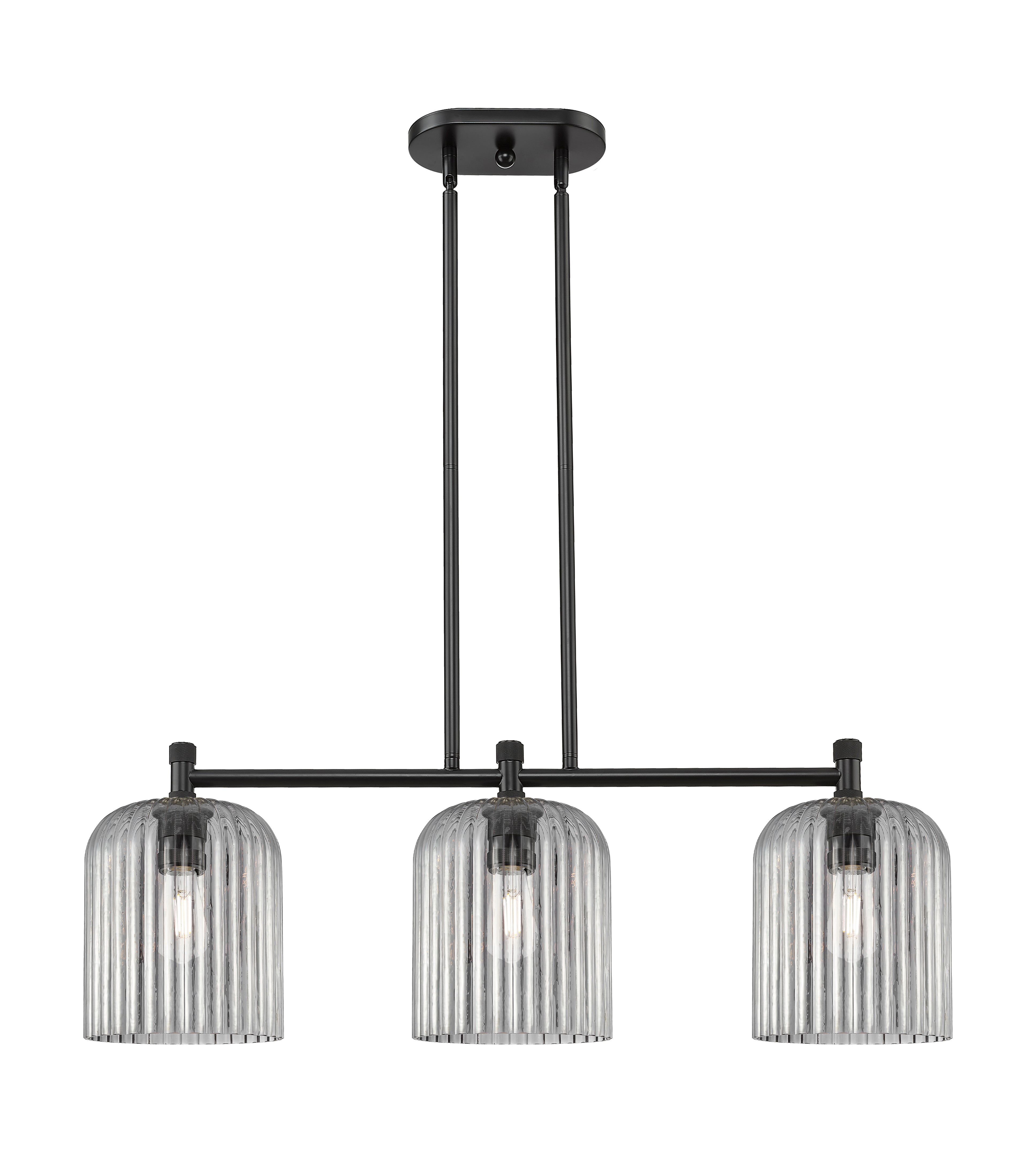 Downtown Urban Island Light Brass Steel Glass