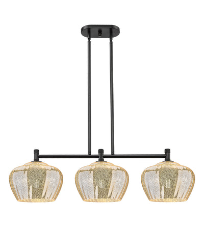 Downtown Urban Island Light Cast Brass Steel