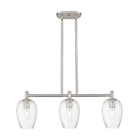 Preston Flute 33-Inch 3-Light Stem-Hung Island Light
