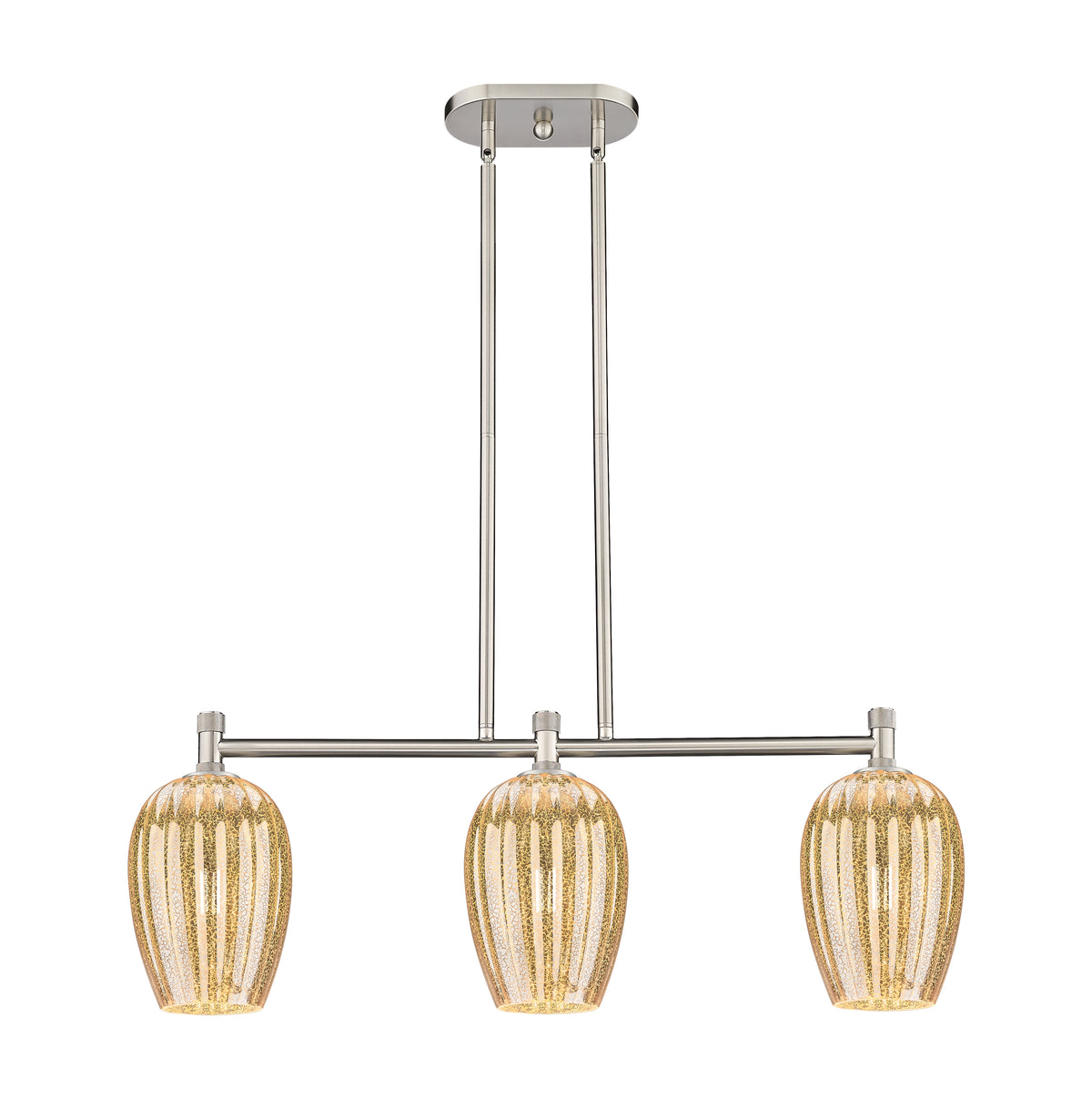 Preston Flute 33-Inch 3-Light Stem-Hung Island Light