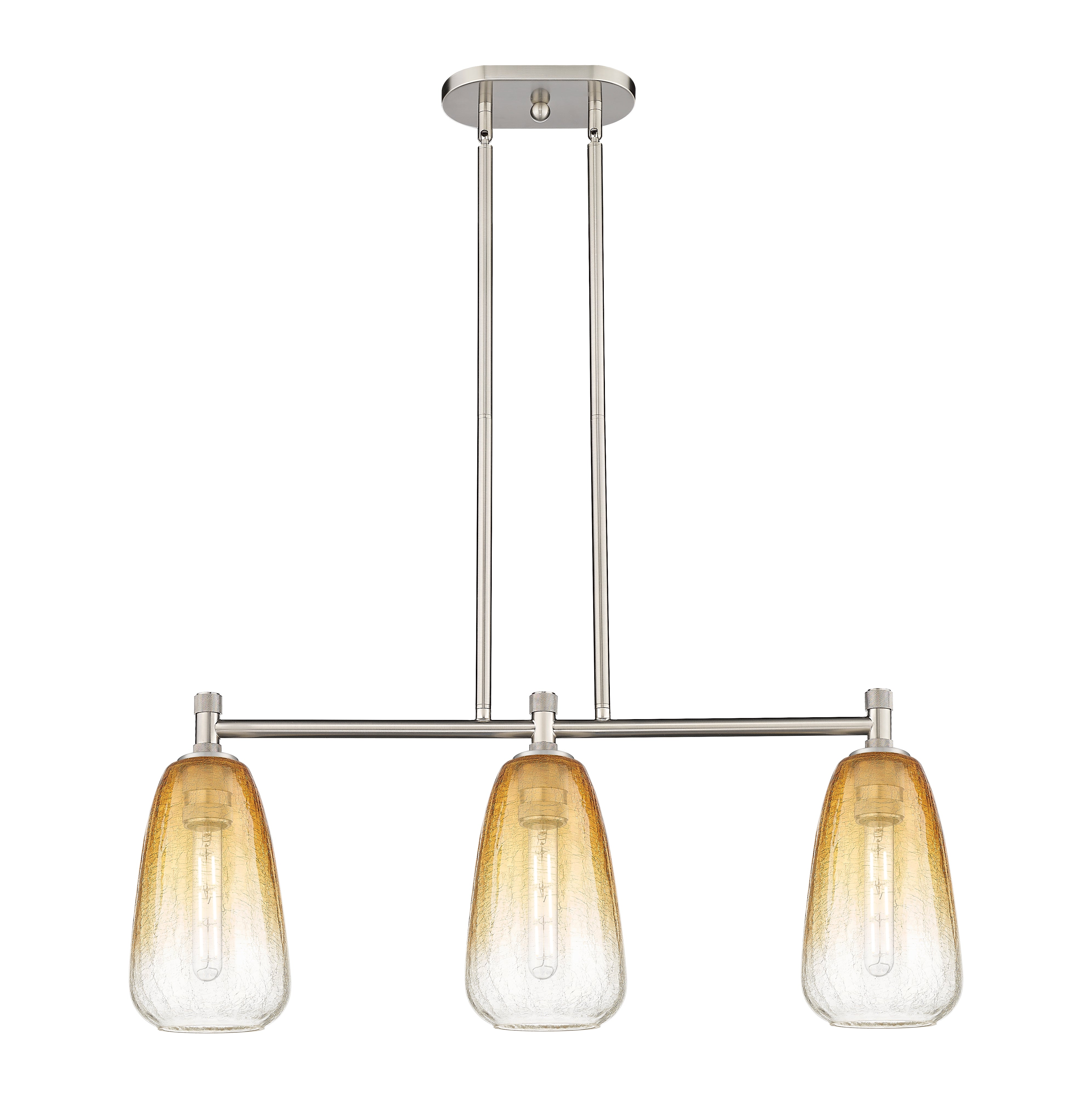Downtown Urban Island Light Cast Brass Finish