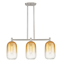 Brookhaven Cloche 34-Inch 3-Light Stem-Hung Island Light