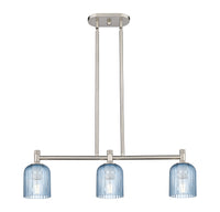 Crown Point 31-Inch 3-Light Stem-Hung Island Light Bell Shade 8.875-Inch High