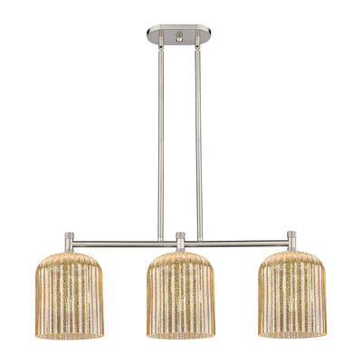 Downtown Urban Island Light Brass Steel Glass