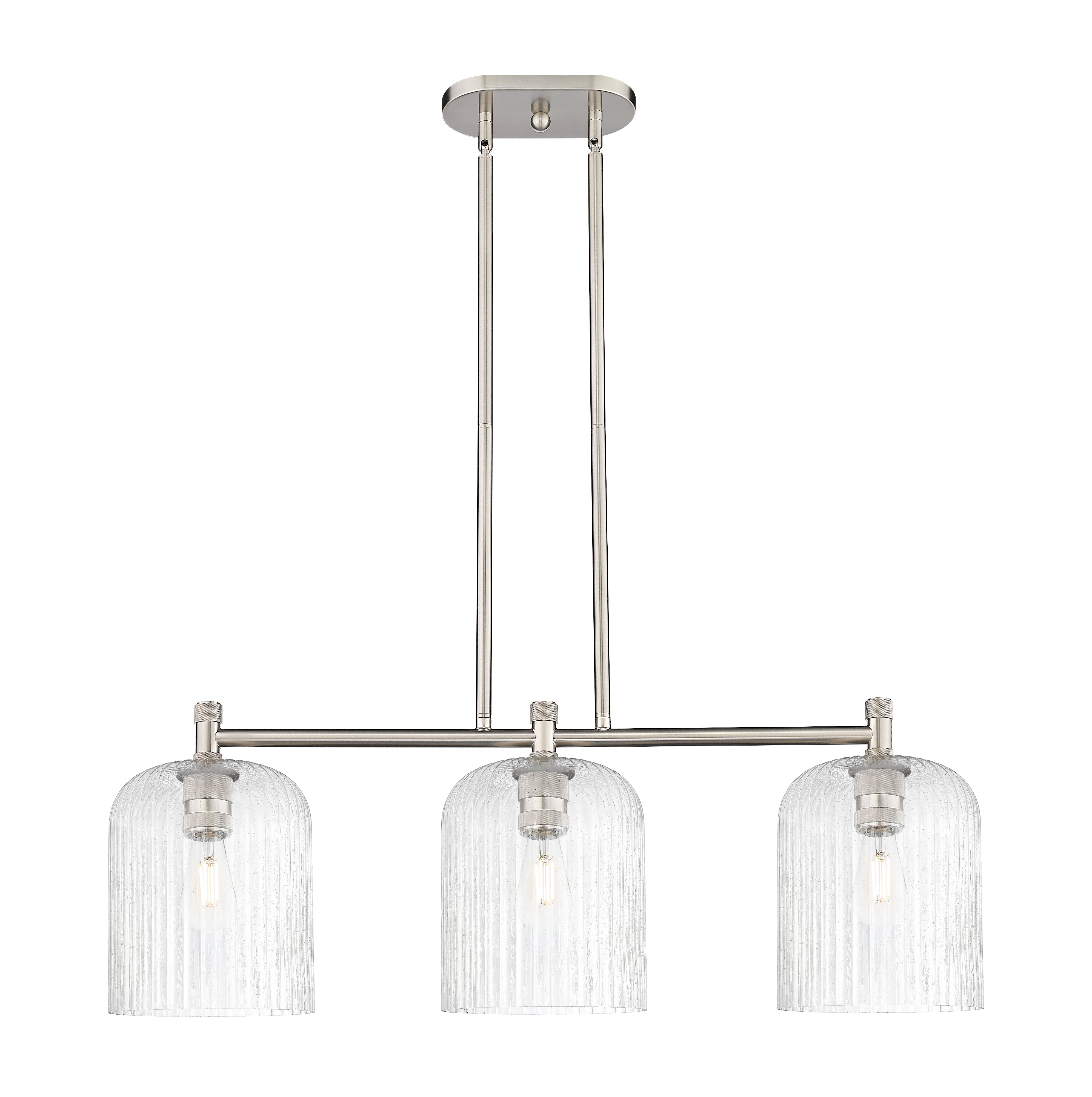 Downtown Urban Island Light Brass Steel Glass