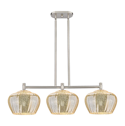 Downtown Urban Island Light Cast Brass Steel