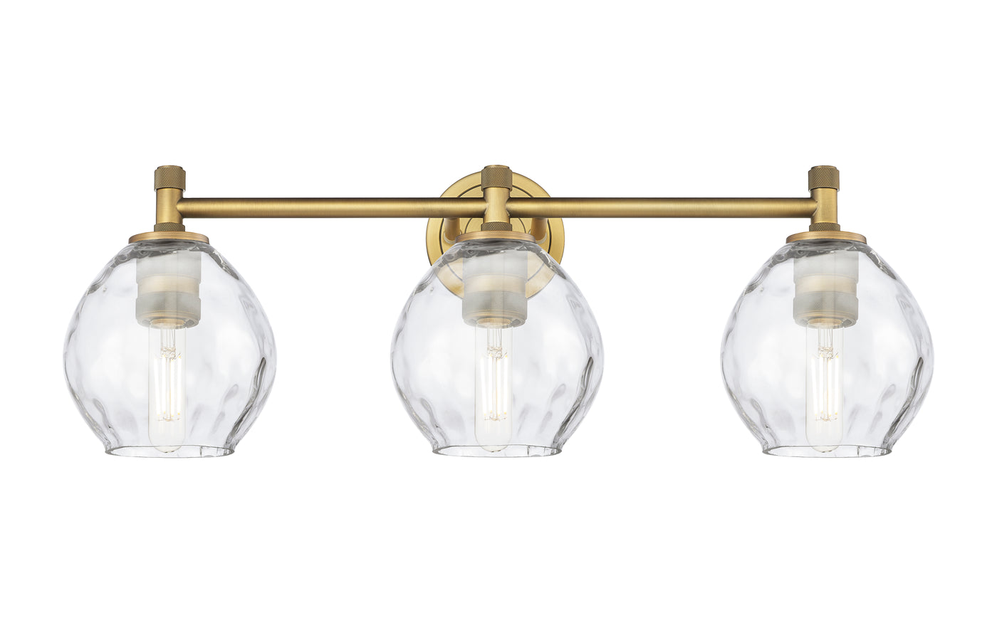 Downtown Urban Bath Vanity Light Brass Glass