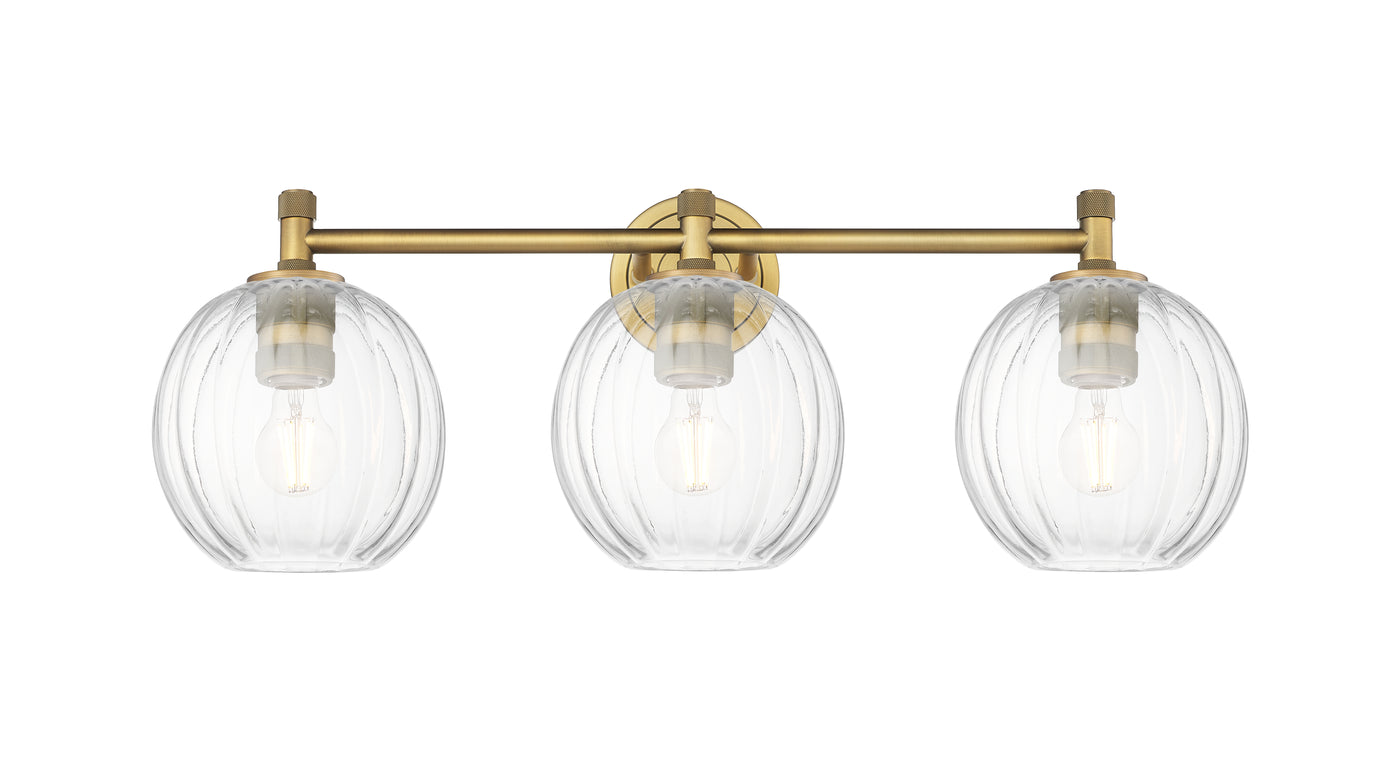 Downtown Urban Bath Vanity Light Glass Brass