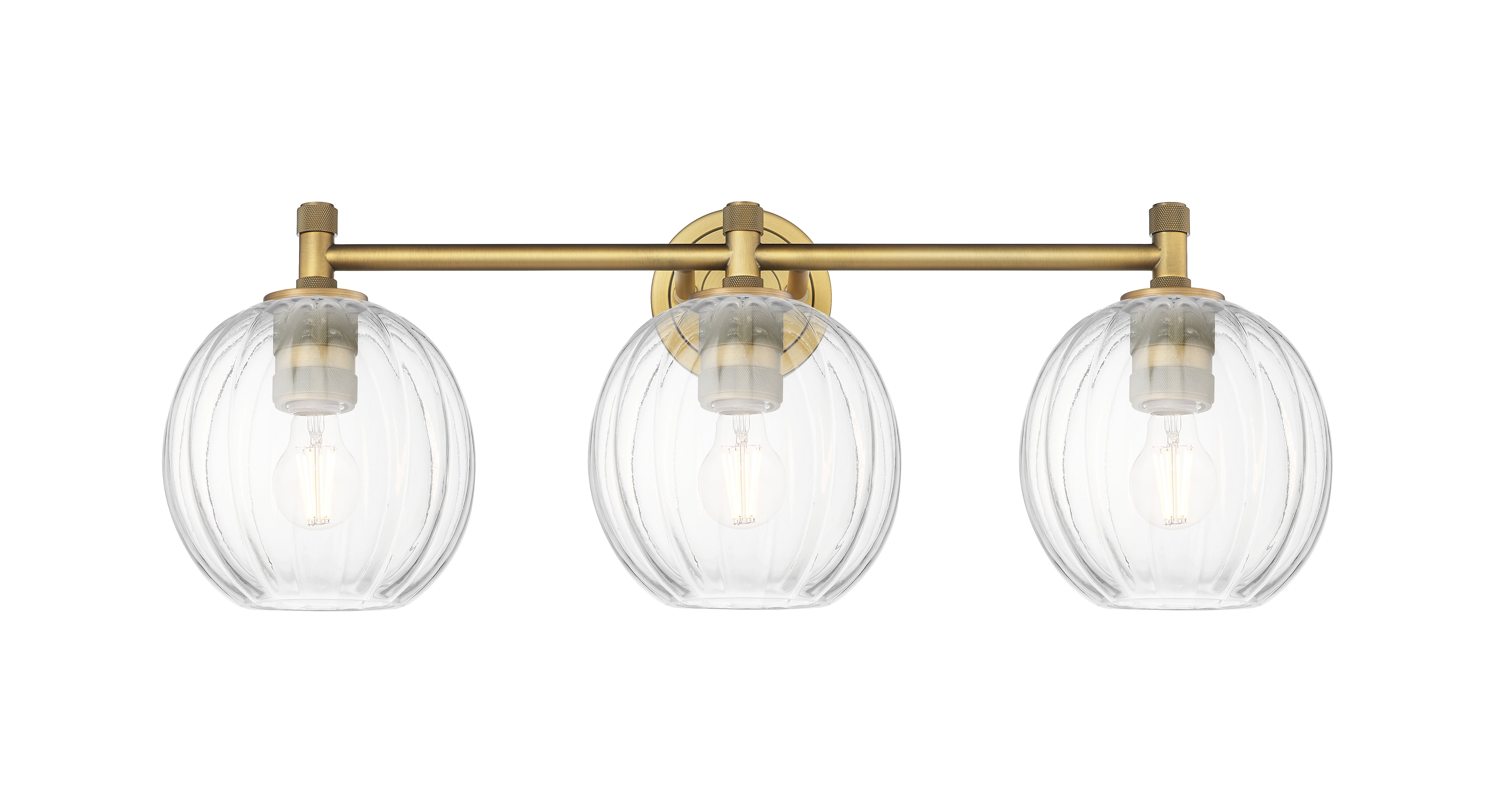 Downtown Urban Bath Vanity Light Glass Brass