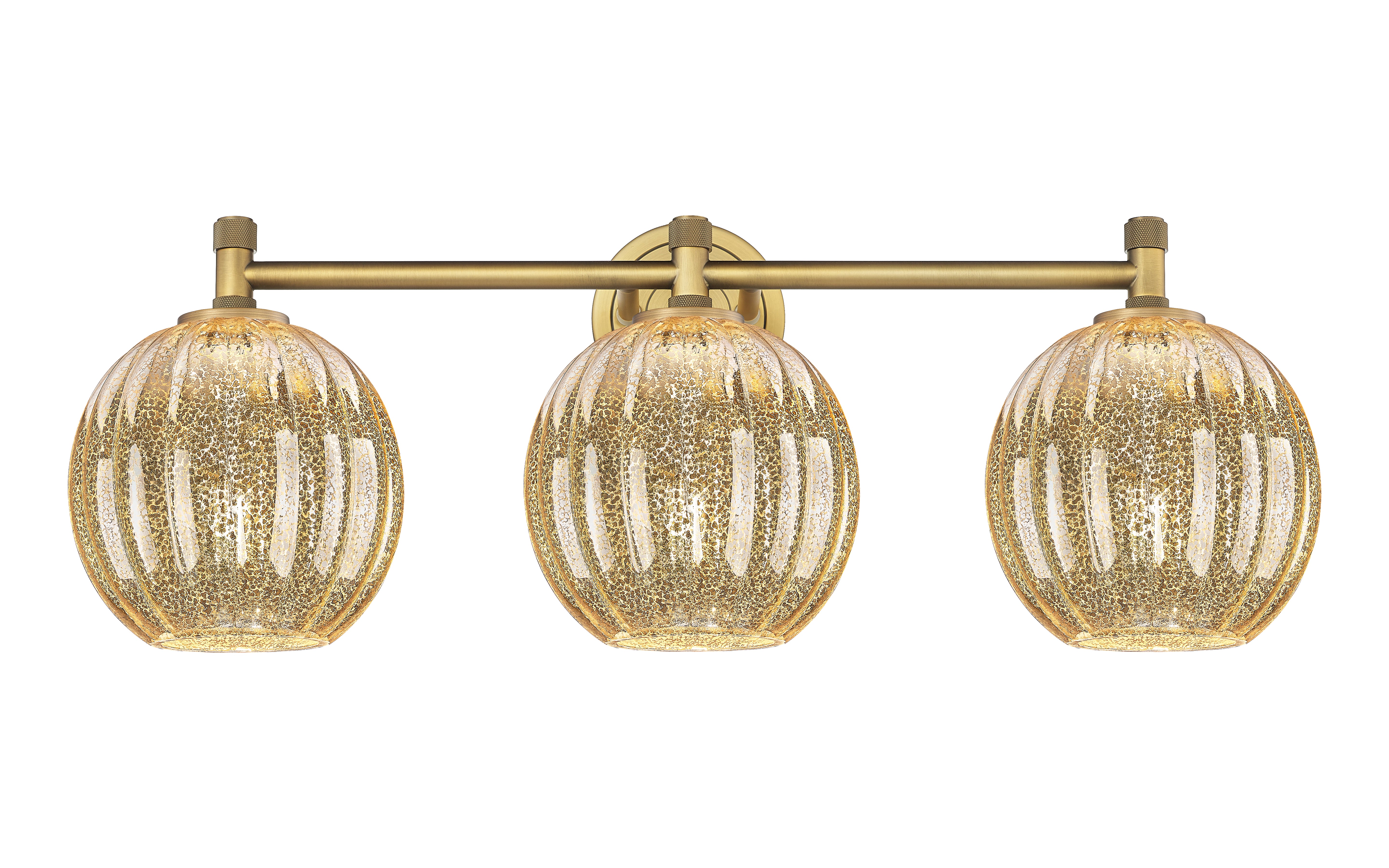 Downtown Urban Bath Vanity Light Glass Brass