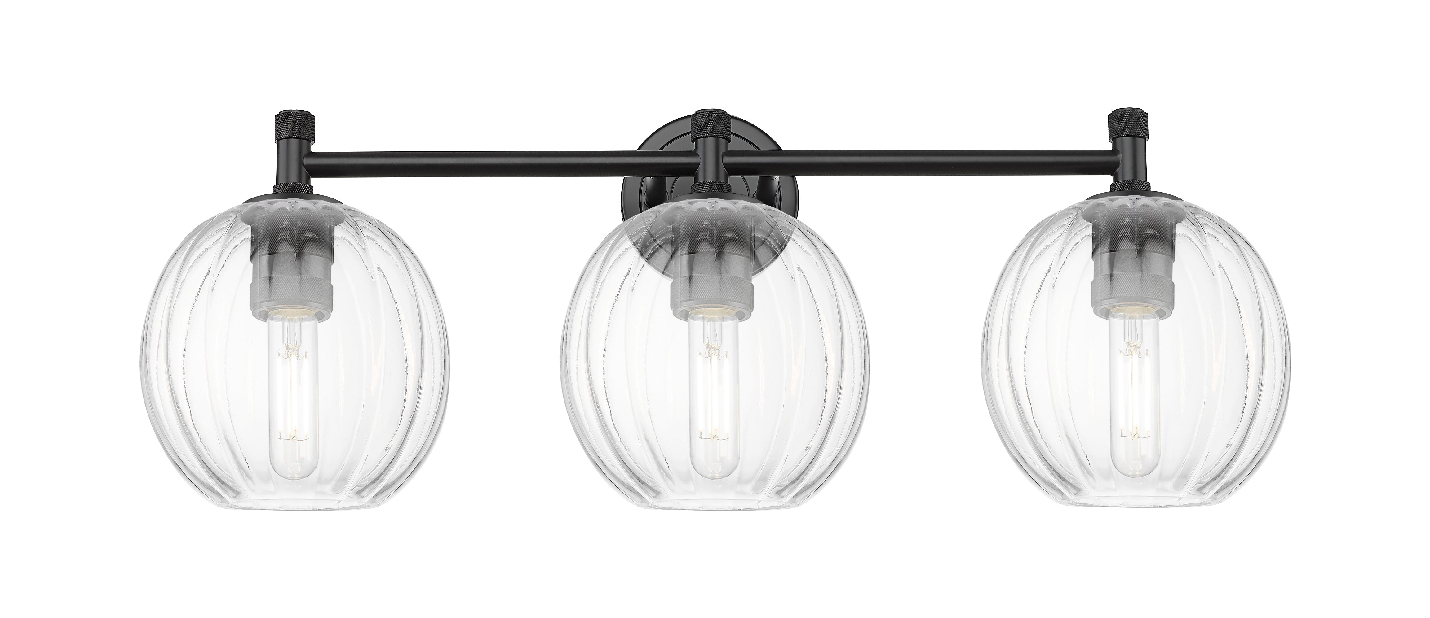 Downtown Urban Bath Vanity Light Glass Brass