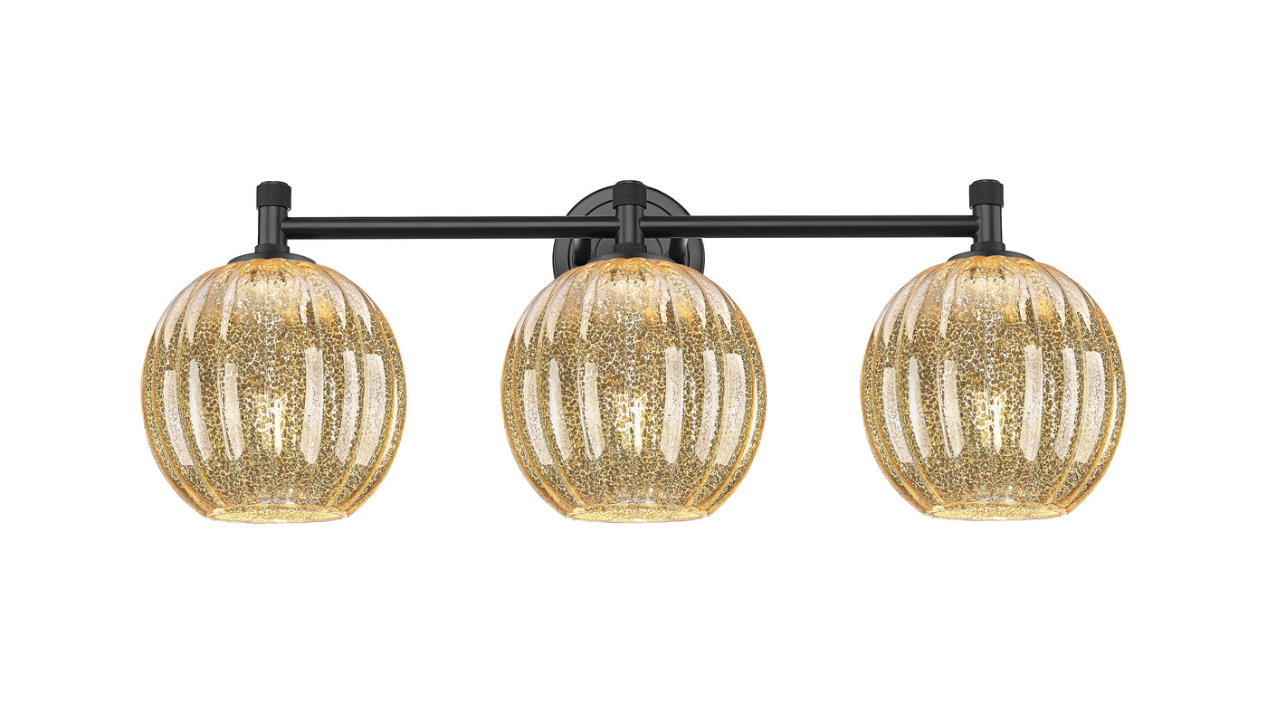 Downtown Urban Bath Vanity Light Glass Brass