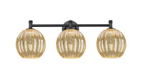 Downtown Urban Bath Vanity Light Glass Brass