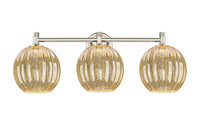 Downtown Urban Bath Vanity Light Glass Brass
