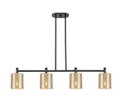 Downtown Urban Island Light Cast Brass Glass