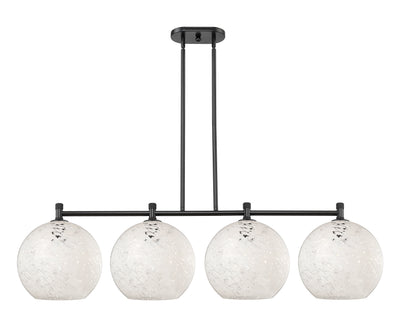 Downtown Urban Island Light Cast Brass Glass