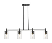Crown Point 44-Inch 4-Light Stem-Hung Island Light Cylinder Shade 9.875-Inch High