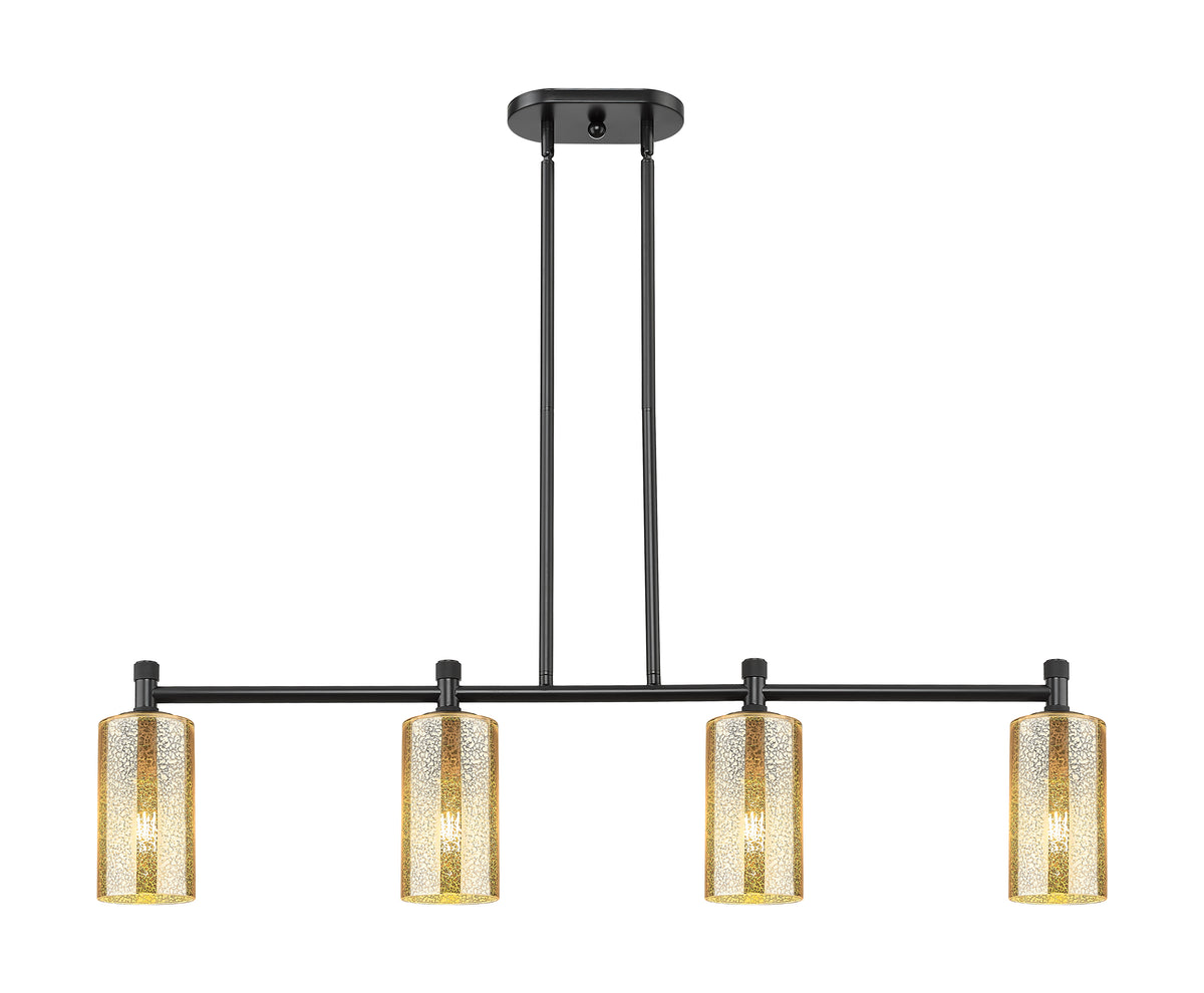 Crown Point 44-Inch 4-Light Stem-Hung Island Light Cylinder Shade 9.875-Inch High