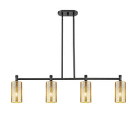 Crown Point 44-Inch 4-Light Stem-Hung Island Light Cylinder Shade 9.875-Inch High