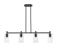 Crown Point 44-Inch 4-Light Stem-Hung Island Light Cylinder Shade 9.875-Inch High