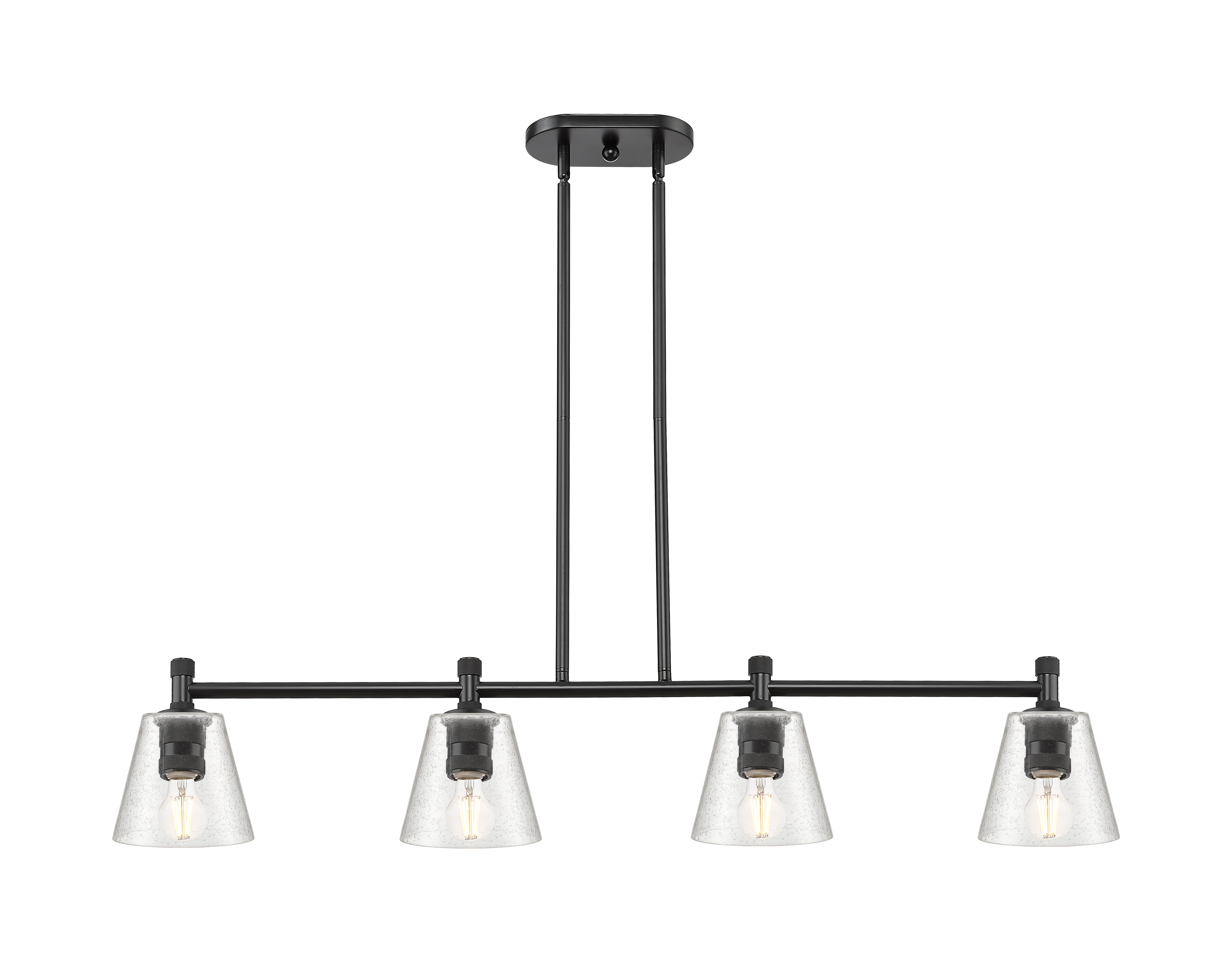 Downtown Urban Island Light Cast Brass Finish