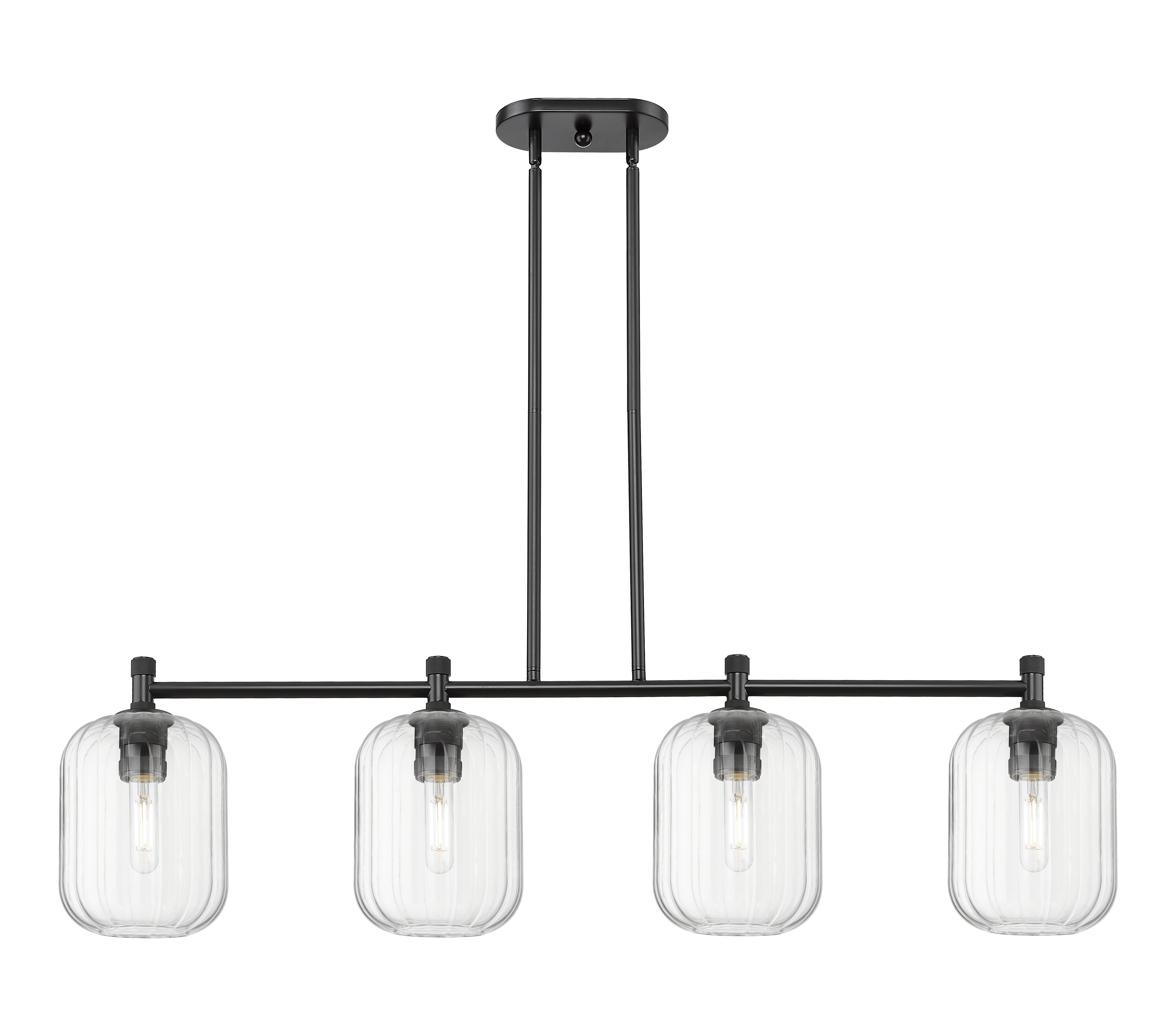 Downtown Urban Island Light Cast Brass