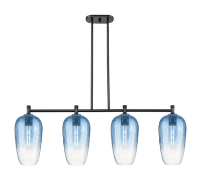 Downtown Urban Island Light Glass Steel Brass