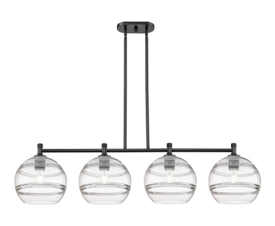 Downtown Urban Island Light Brass Glass