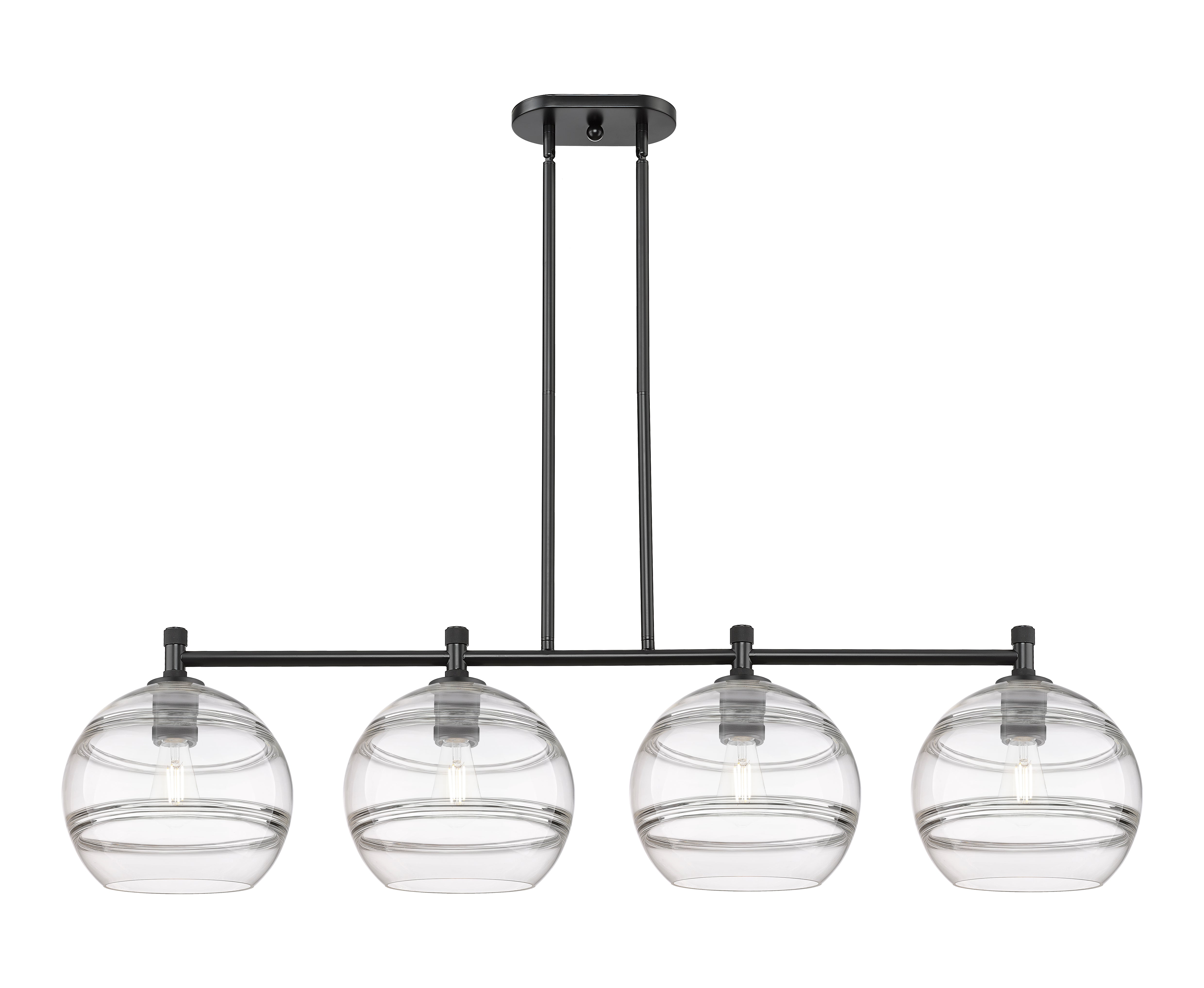Downtown Urban Island Light Brass Glass