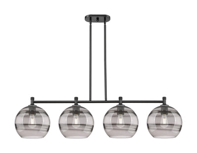 Downtown Urban Island Light Brass Glass