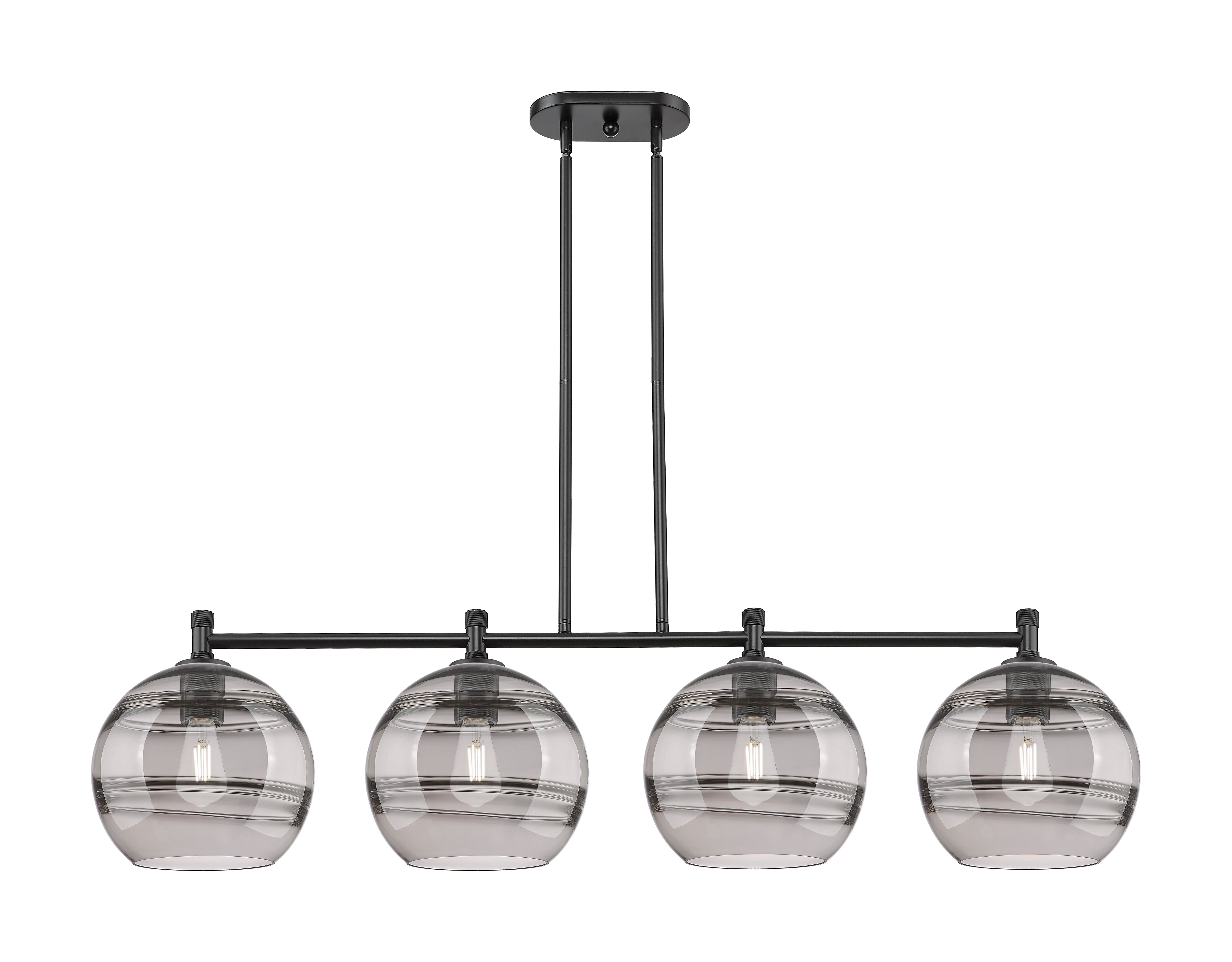 Downtown Urban Island Light Brass Glass