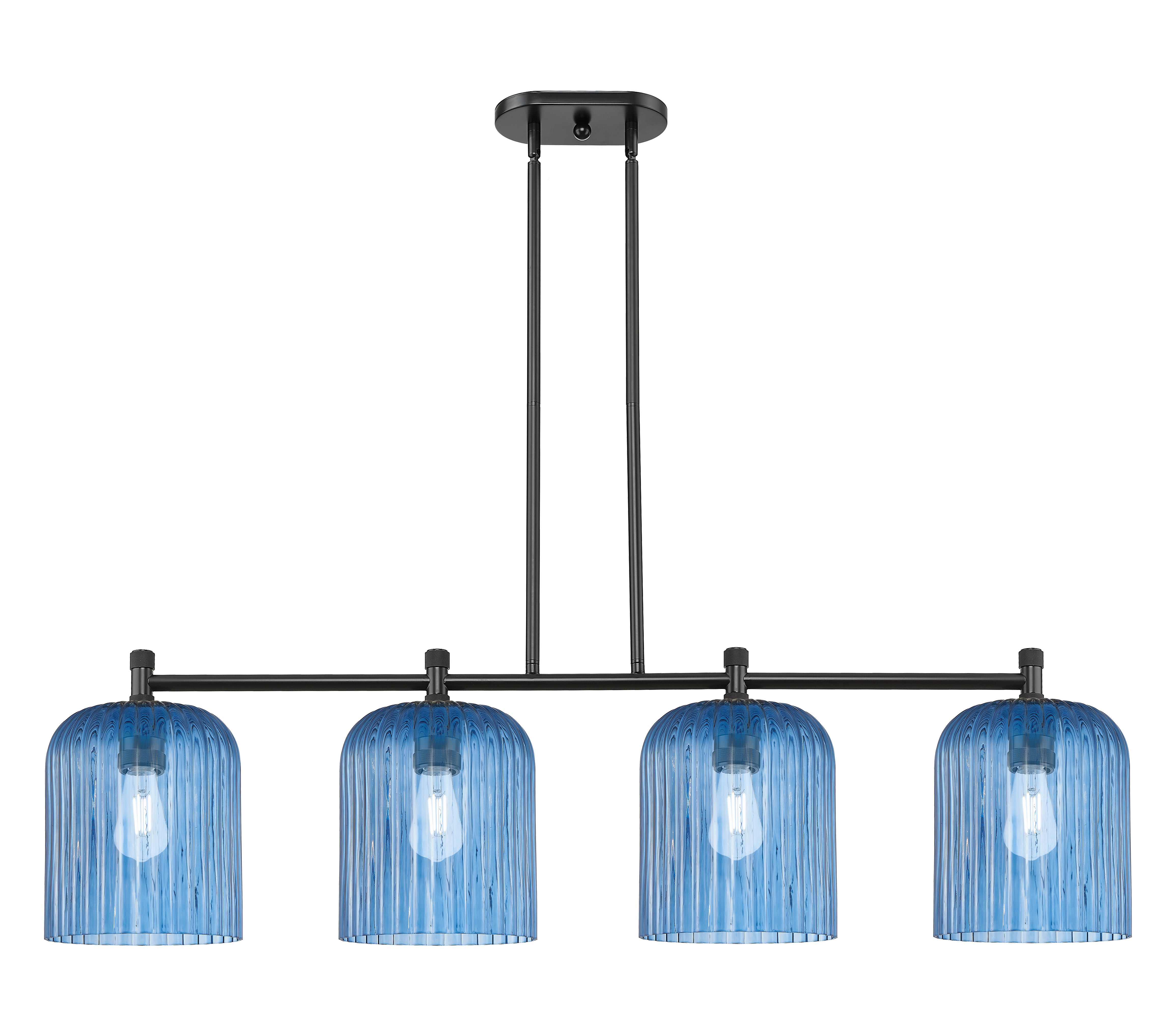 Downtown Urban Island Light Brass Glass