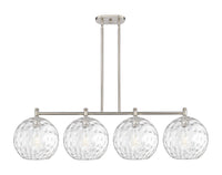 Athens Water Glass 52-Inch 4-Light Stem-Hung Island Light