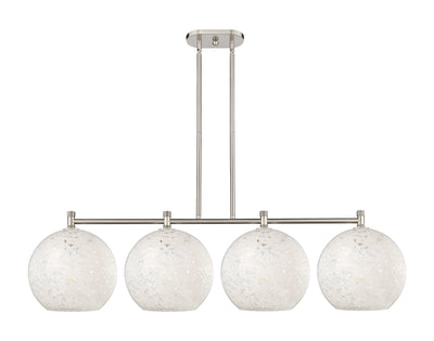 Downtown Urban Island Light Cast Brass Glass