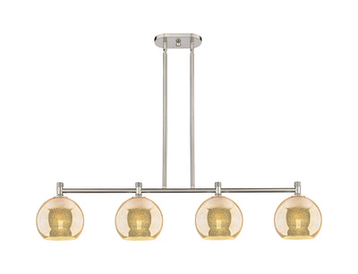 Downtown Urban Island Light Steel Glass