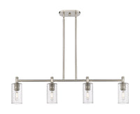 Crown Point 44-Inch 4-Light Stem-Hung Island Light Cylinder Shade 9.875-Inch High