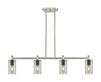 Crown Point 44-Inch 4-Light Stem-Hung Island Light Cylinder Shade 9.875-Inch High