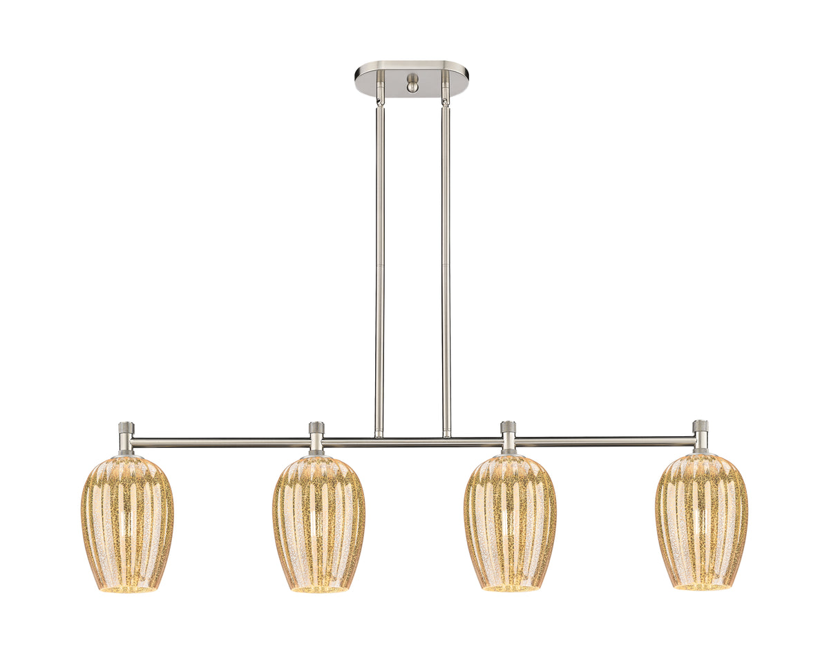 Preston Flute 47-Inch 4-Light Stem-Hung Island Light