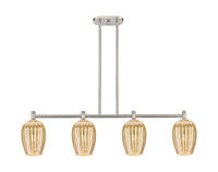Preston Flute 47-Inch 4-Light Stem-Hung Island Light