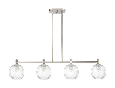 Downtown Urban Island Light Brass Glass Steel