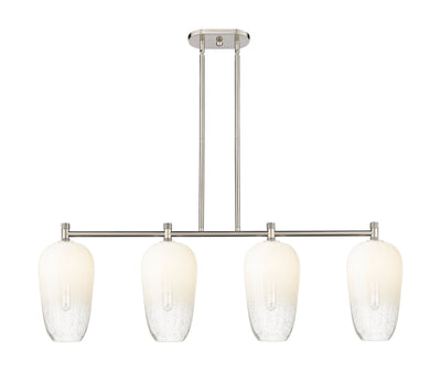 Downtown Urban Island Light Glass Steel Brass