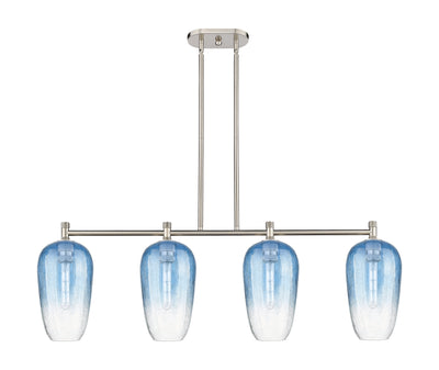 Downtown Urban Island Light Glass Steel Brass